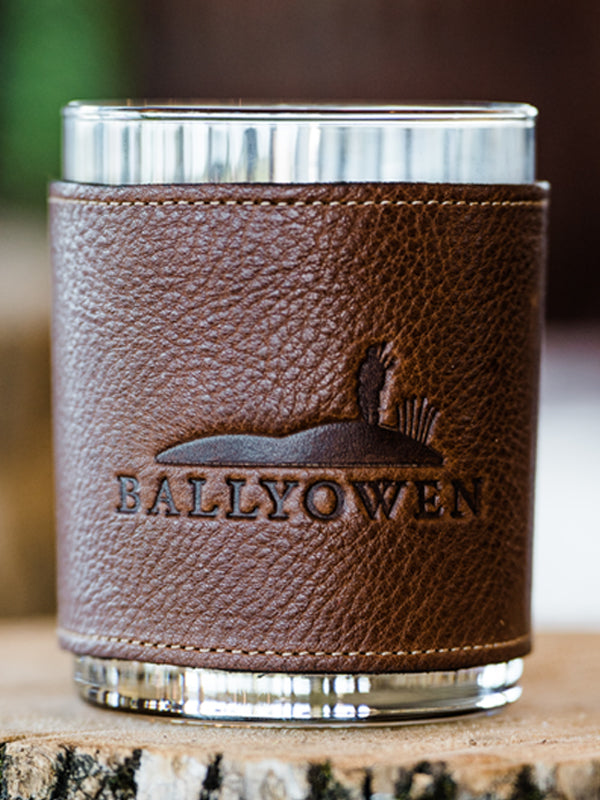 Ballyowen Leather Bound Rock Glasses - Set of Two