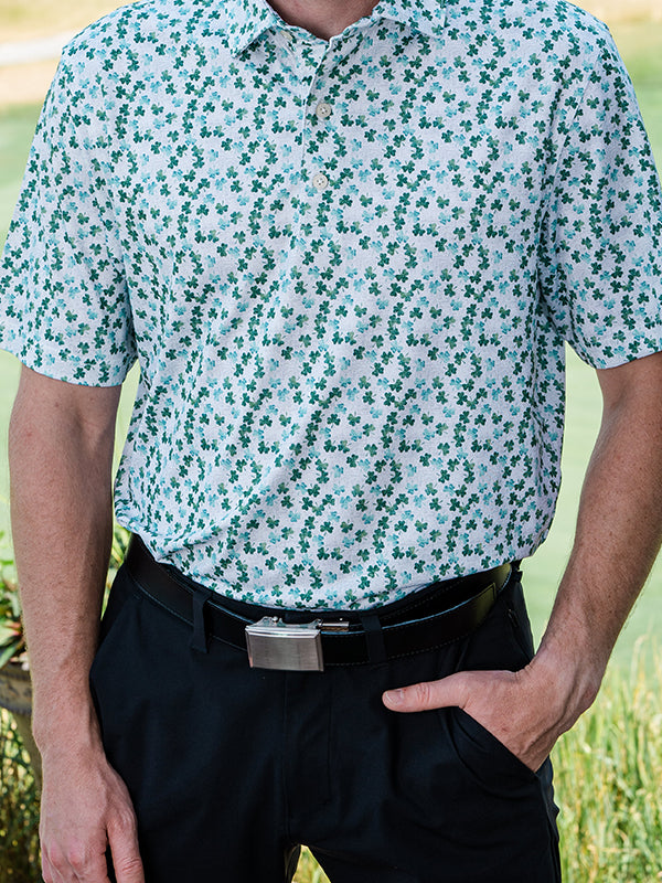 Ballyowen Shamrock Print Polo