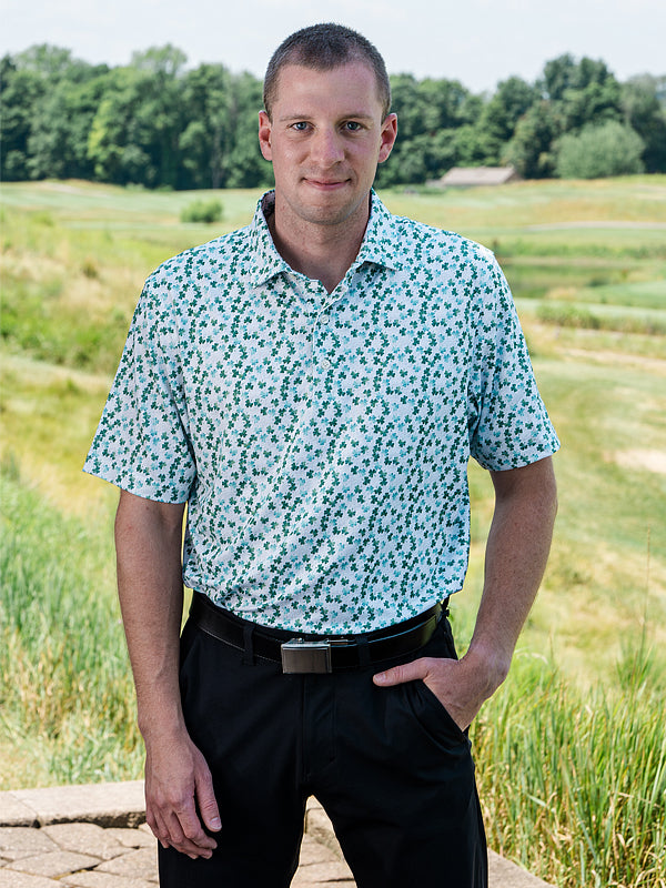 Ballyowen Shamrock Print Polo