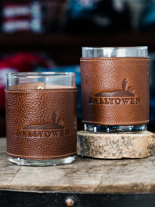 Ballyowen Leather Bound Rock Glasses - Set of Two